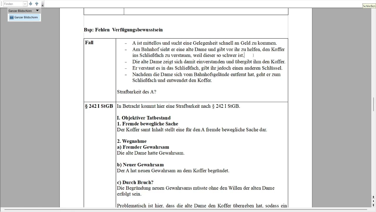 4. Betrug § 263 Abs. 1 StGB: Vermögensverfügung (insb. Sachbetrug & Abgrenzung zum Trickdiebstahl)