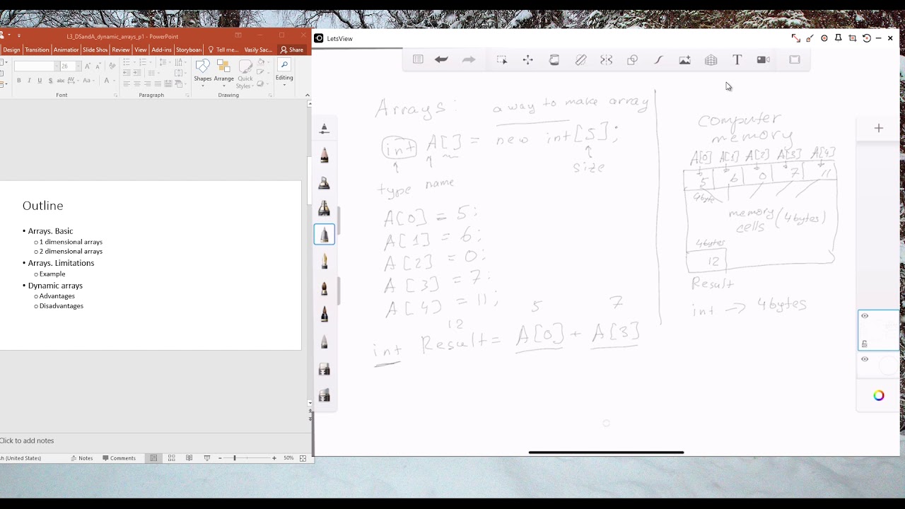 Data structures and algorithms. Lecture 3. Dynamic arrays. Part 1.