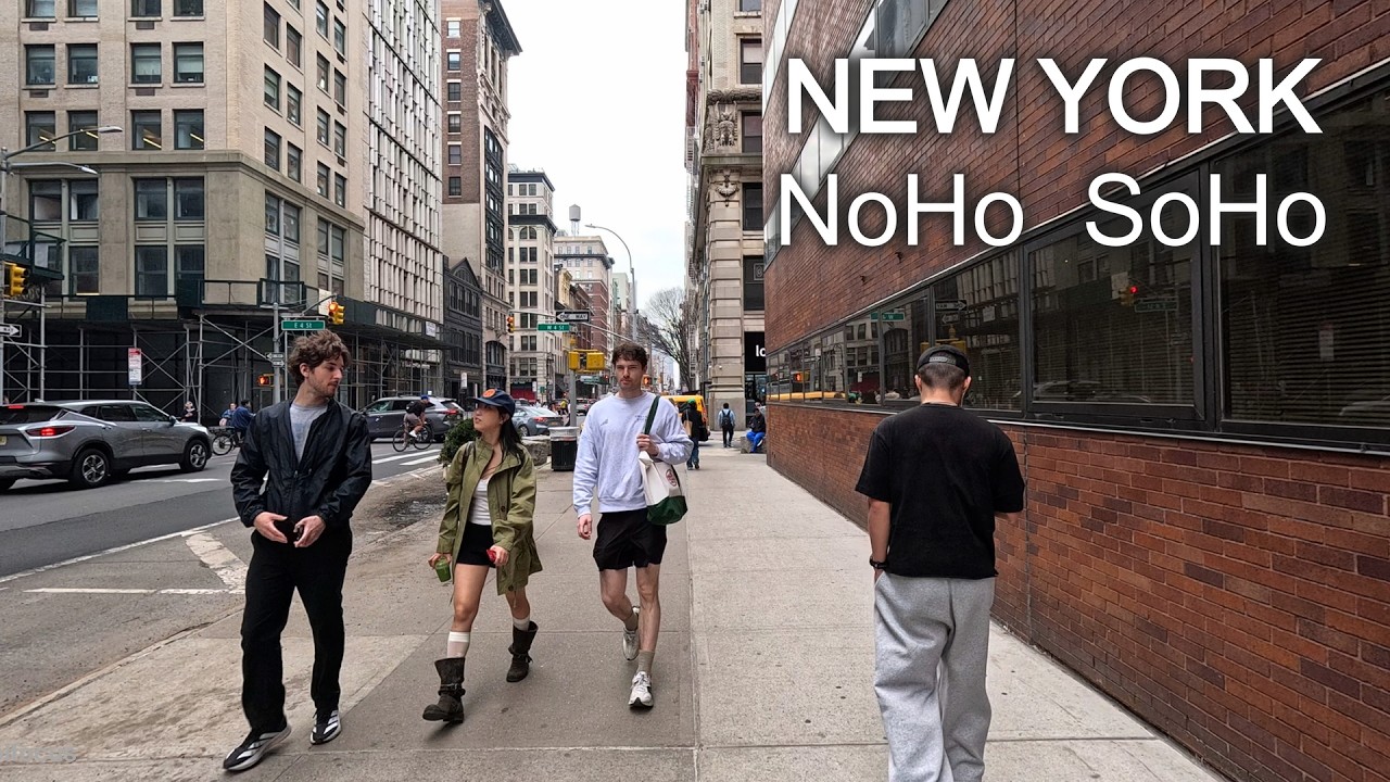 NYC Walking Tour 4K — Washington Square Park to NoHo & SoHo | Sunny Manhattan Walk