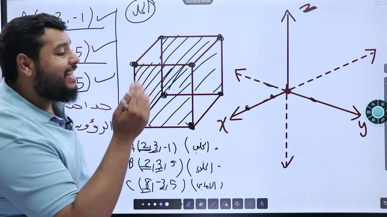 سؤال المكعب ( المتجهات) مهارات التفكير العليا حمدان دبابش