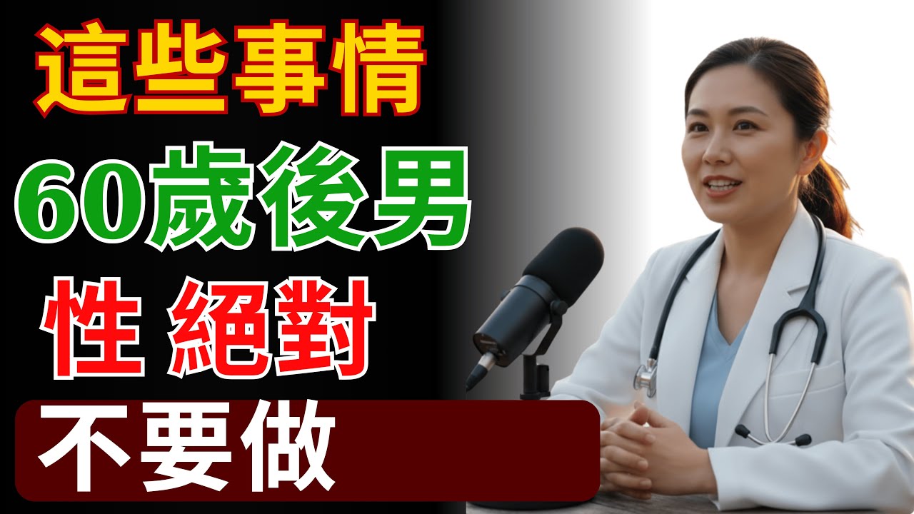 泌尿科醫師：60歲後男性7個私密錯誤，正在悄悄傷害您的健康｜陳心蕾醫師