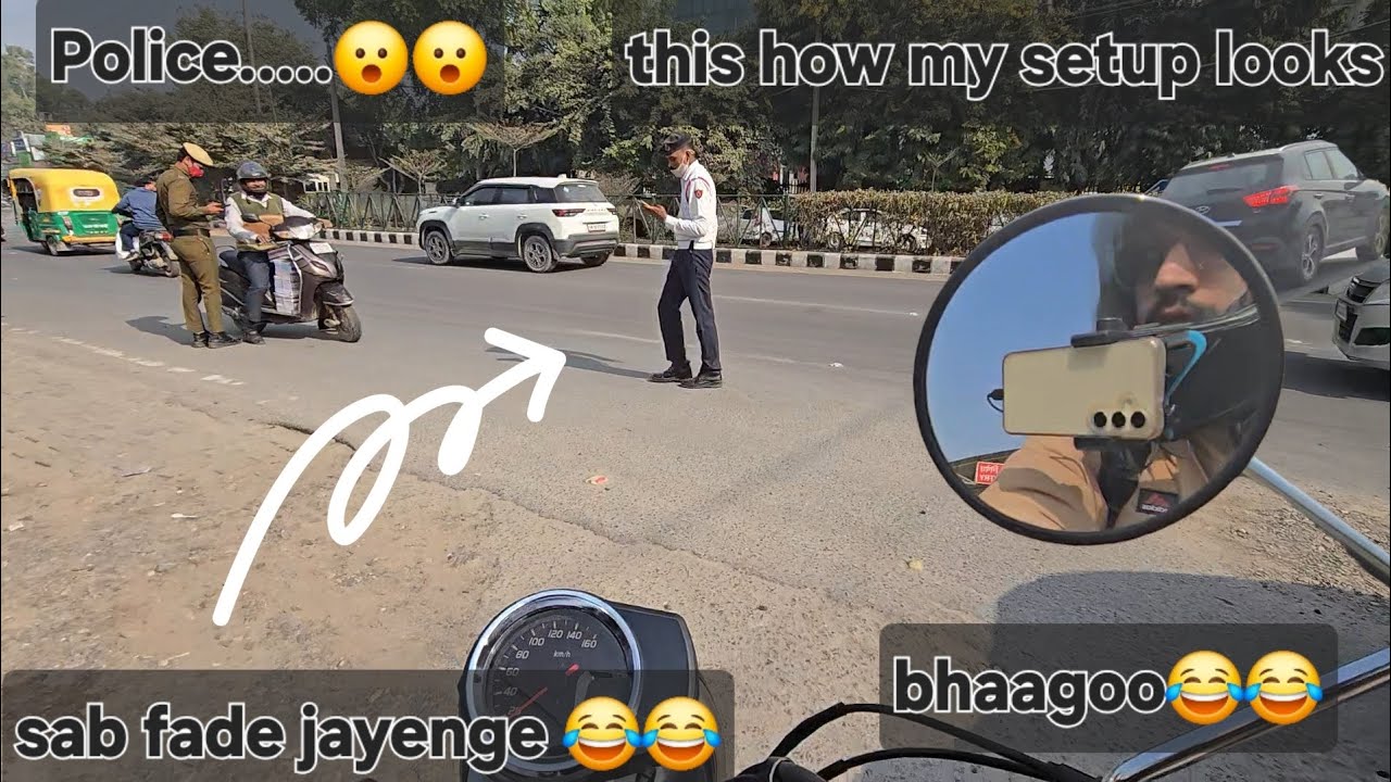 3rd day and police se hua samna 🤐🫩 #cb350rs 