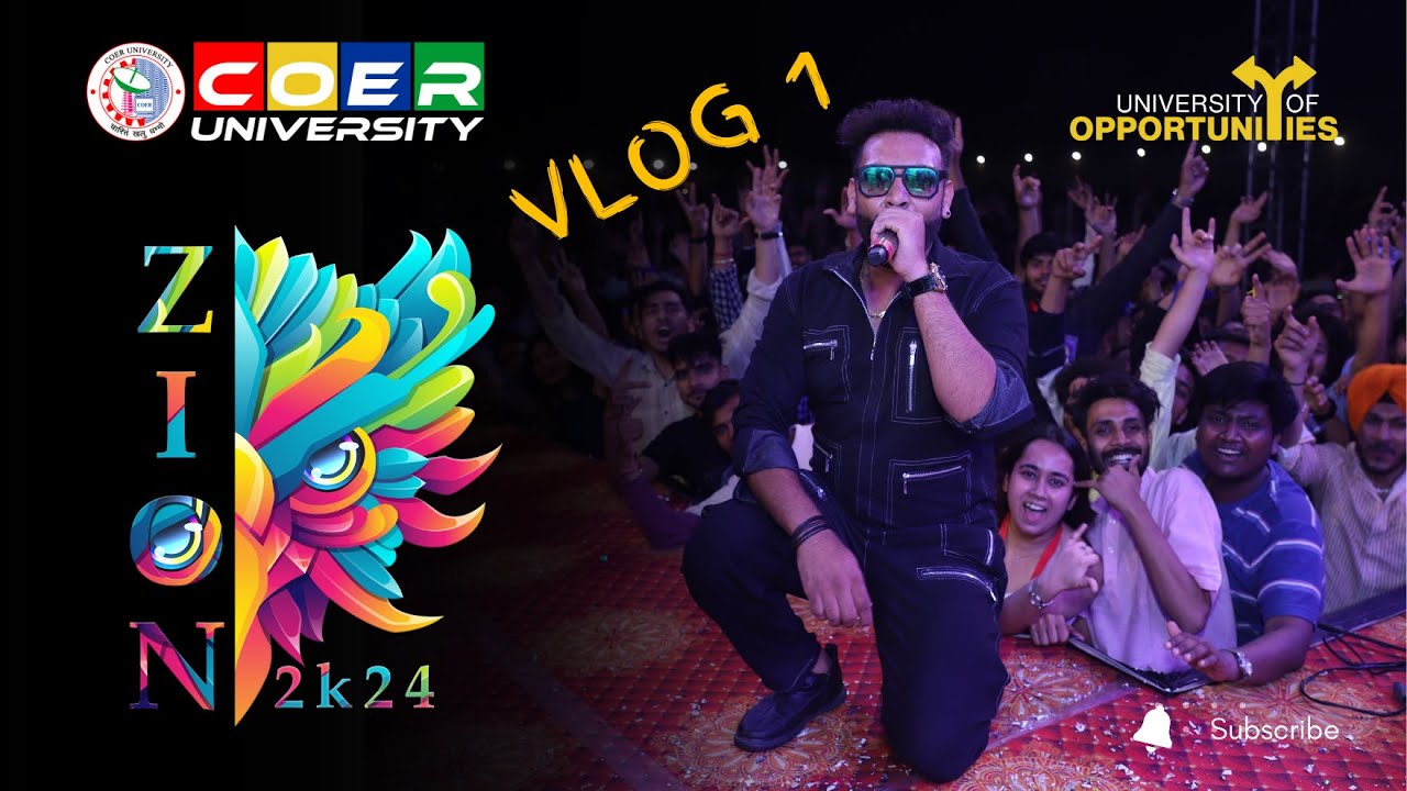 ZION 2024 | VLOG1 | COER University | Annual Cultural Festival | Roorkee