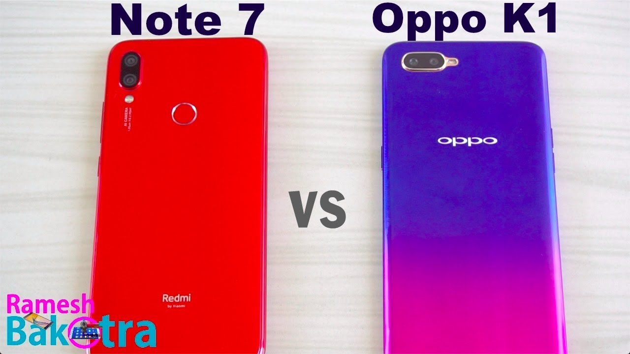 Redmi Note 7 vs Oppo K1 SpeedTest and Camera Comparison