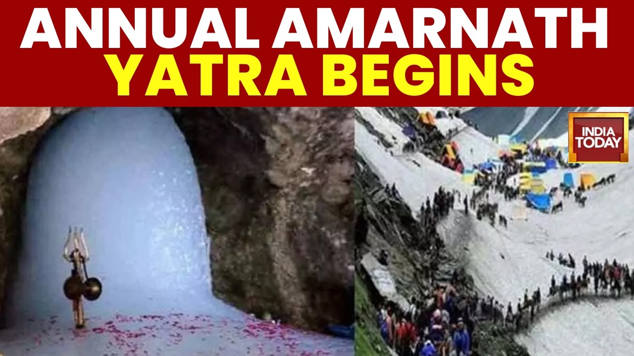 Amarnath Yatra Commences: First Batch of 20,000 Pilgrims Braving Heavy Rain in Kashmir