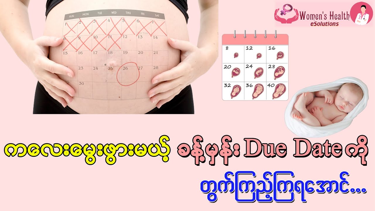 ကလေး မွေးဖွားမယ့် ခန့်မှန်း Due Date ကို တွက်ကြည့်ကြရအောင် - How to Calculate your Due Date?