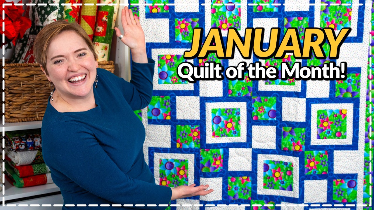 January Quilt of the Month - Quick & Easy Geometric Quilt!