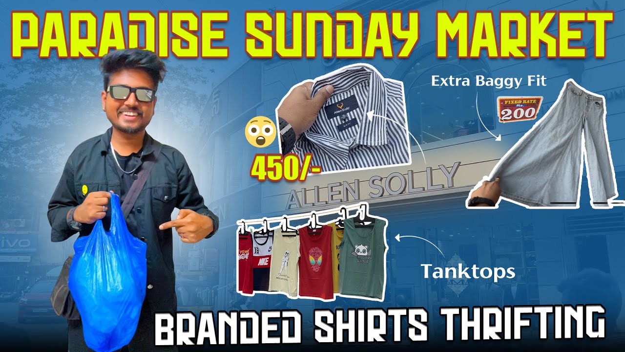 ₹450 Allen Solly Shirt | Paradise Sunday market | Branded shirts thrifting in paradise ctc