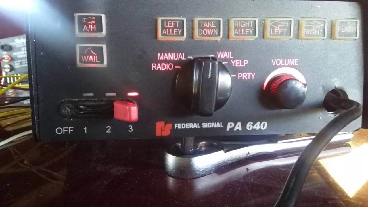 Federal signal pa 640 siren demo