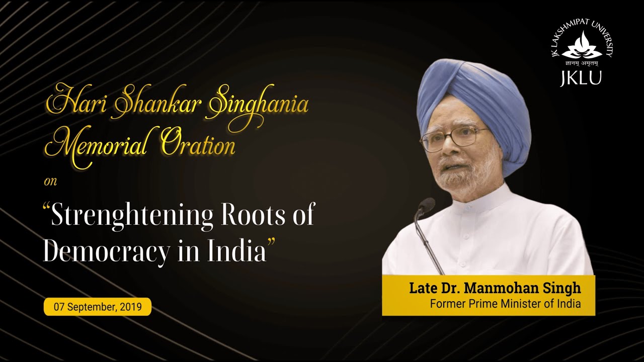 Dr. Manmohan Singh | JKLU Laureate Award 2019