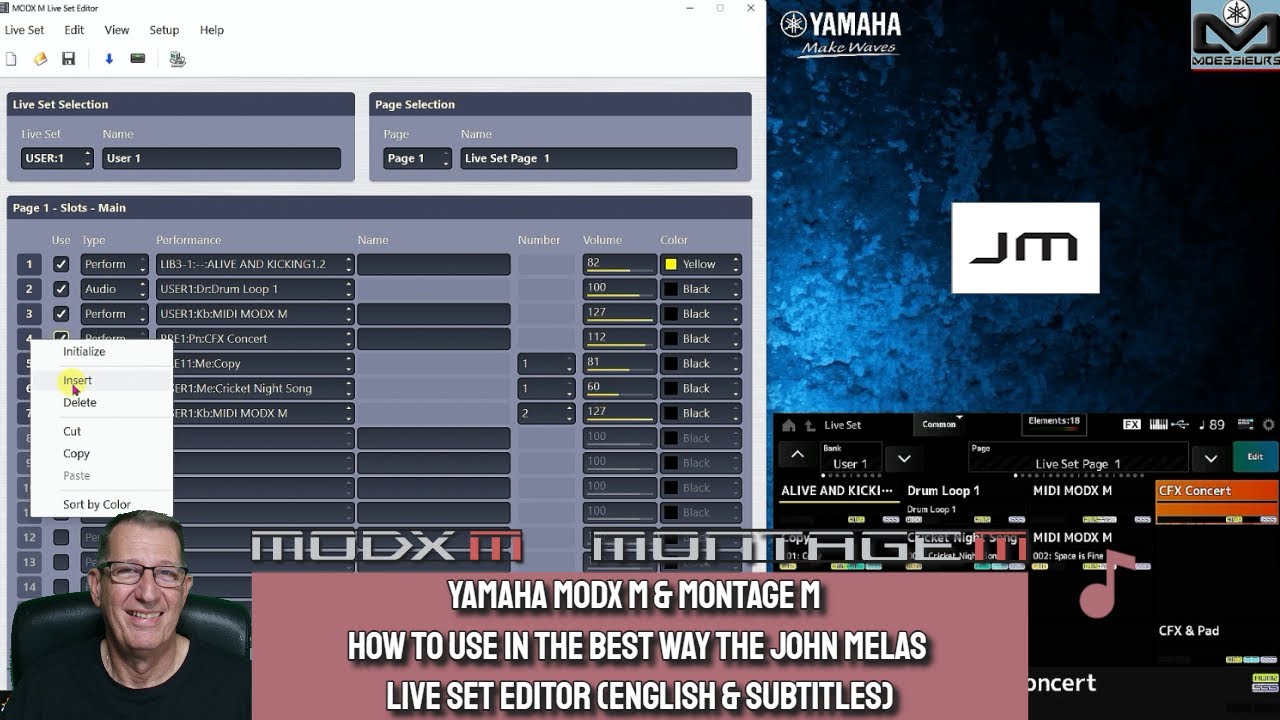 Yamaha MODX M и Montage M | Как наилучшим образом использовать редактор живых выступлений Джона М...