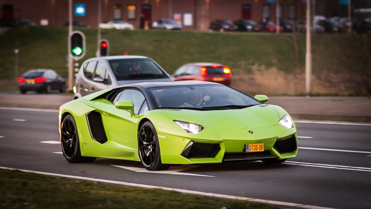 Supercars Accelerating Part 17 - 3x Aventador 2x Veyron LP670-4 SV F12berlinetta McLaren 12C 458