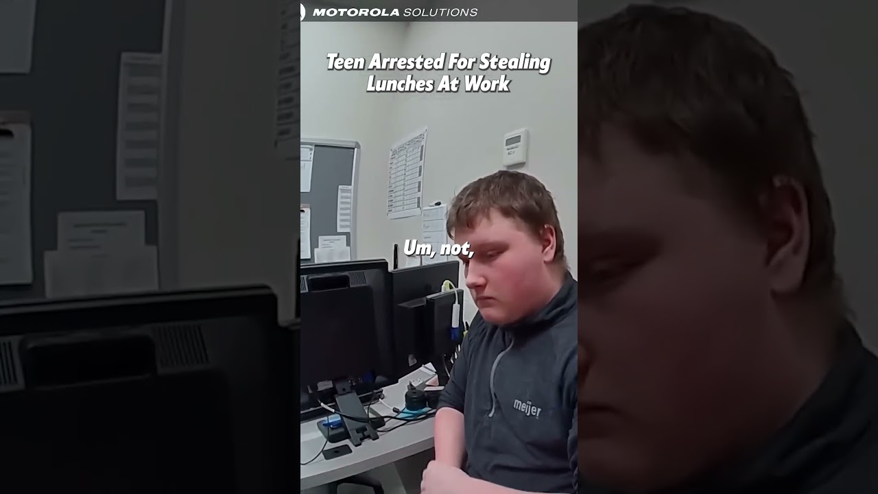 Teen Arrested For Stealing Lunches At Work - full clip on: Bodycam Fails