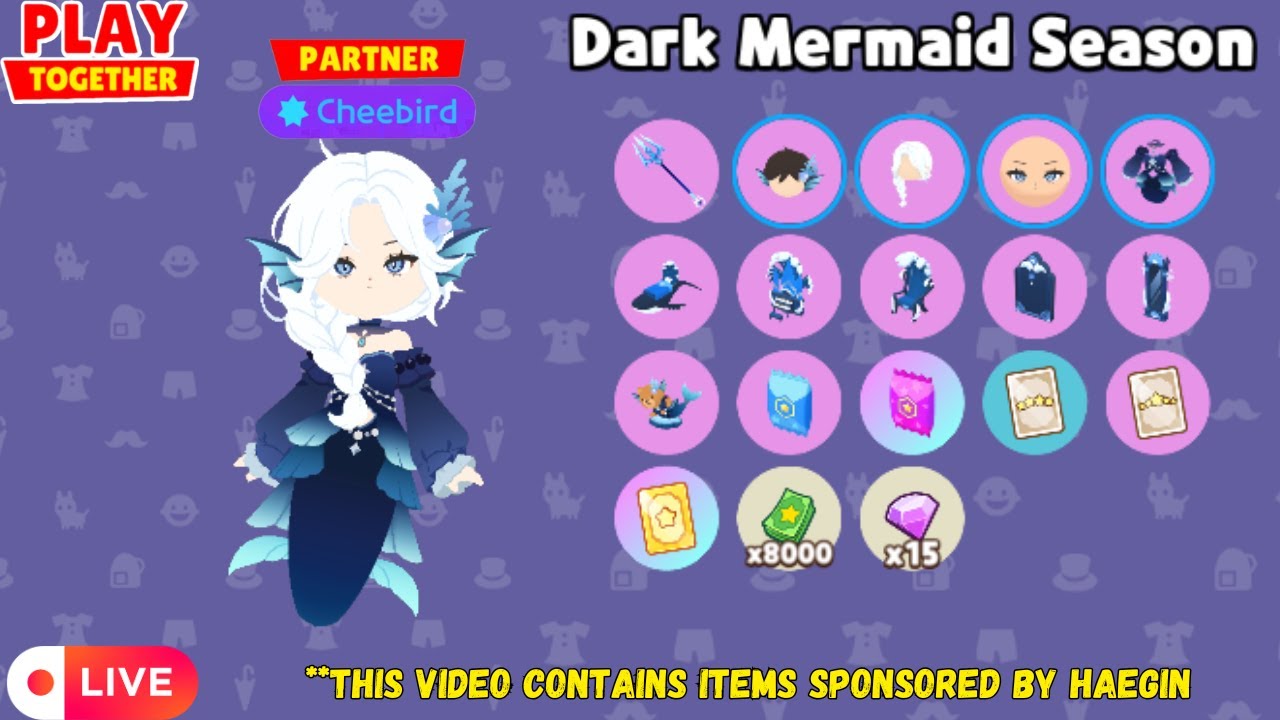 🔴 LIVE REVIEW: DARK MERMAID SEASON (Play Together Game)