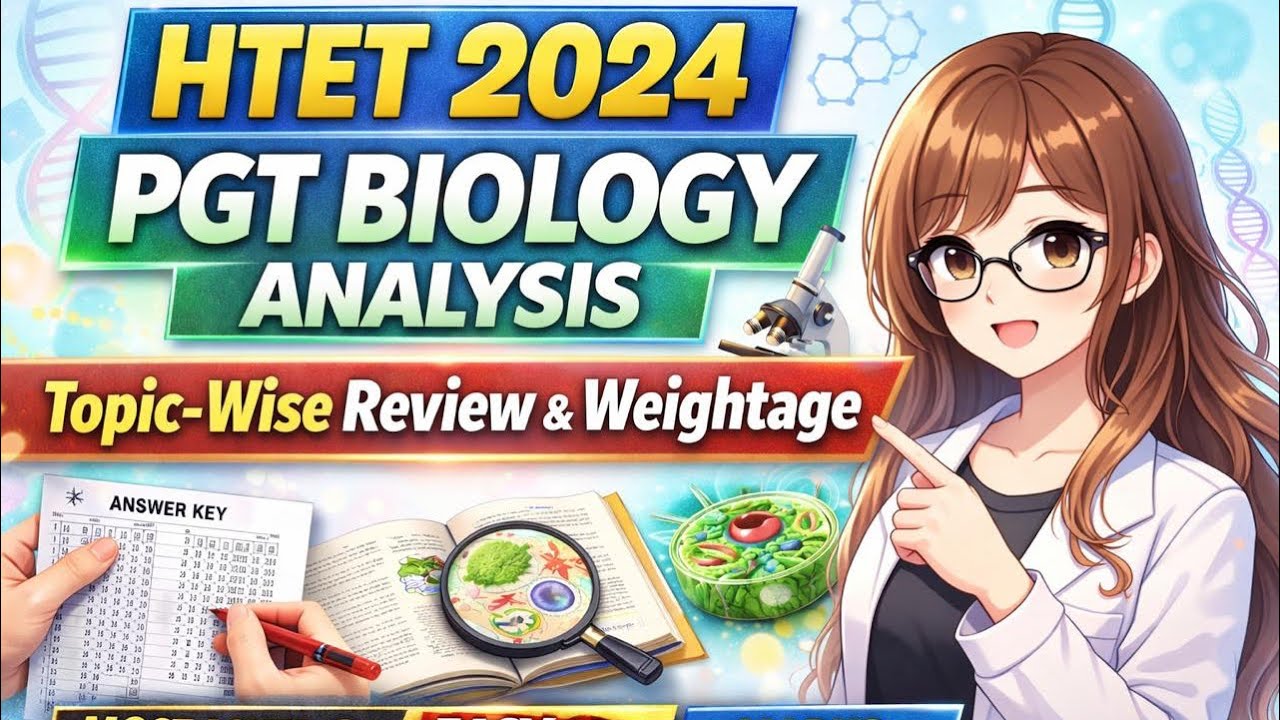 HTET 2024 PGT Biology Analysis | Topic-Wise Review & Weightage