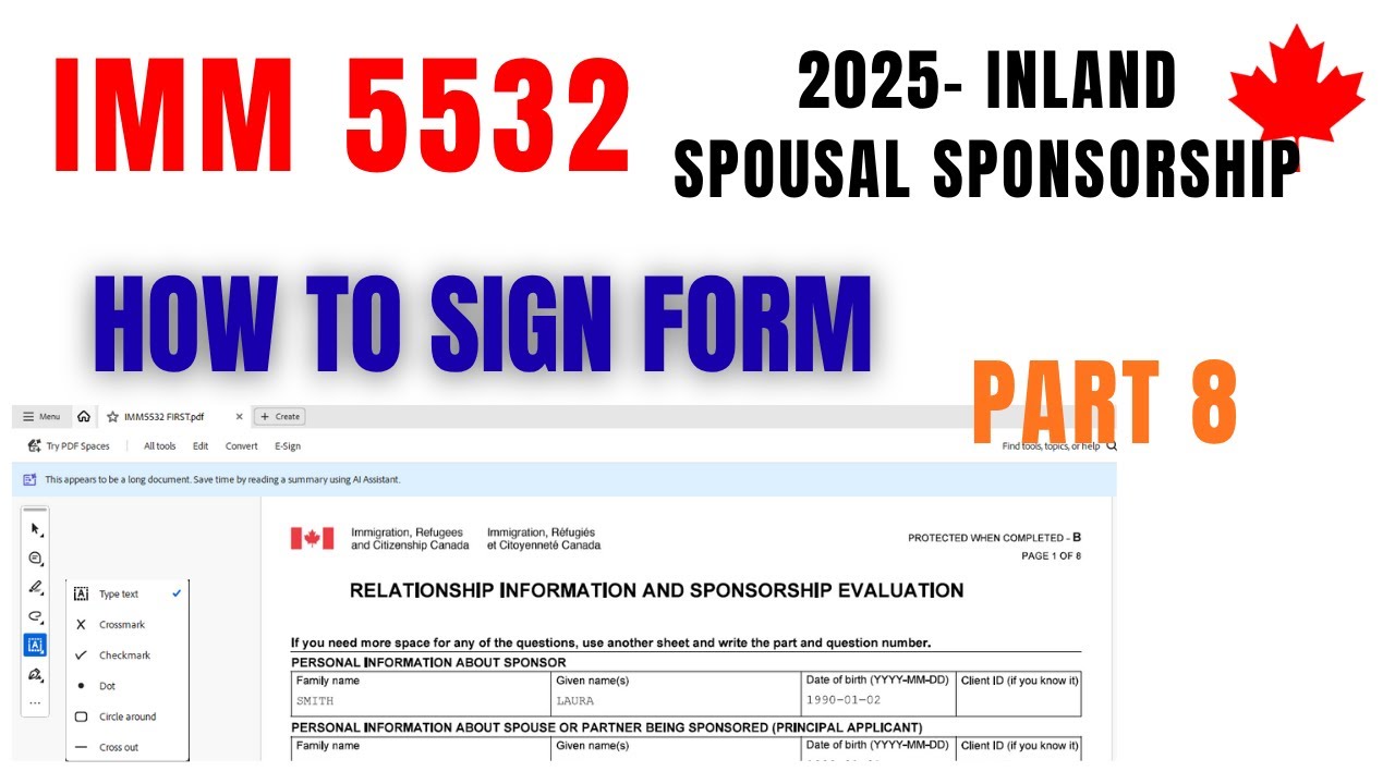PR для супруга (SPOUSE PR IMM 5532). КАК ЗАПОЛНИТЬ ФОРМУ В 2025 ГОДУ #canadaspousevisa #spousalsp...