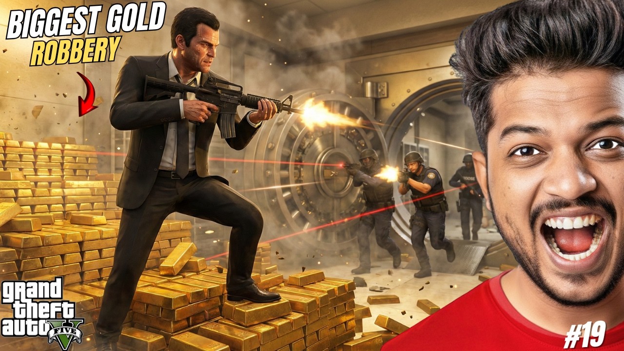 BIGGEST GOLD ROBBERY EVER in GTA HISTORY in GTA 5...... #19 #gta5gameplay