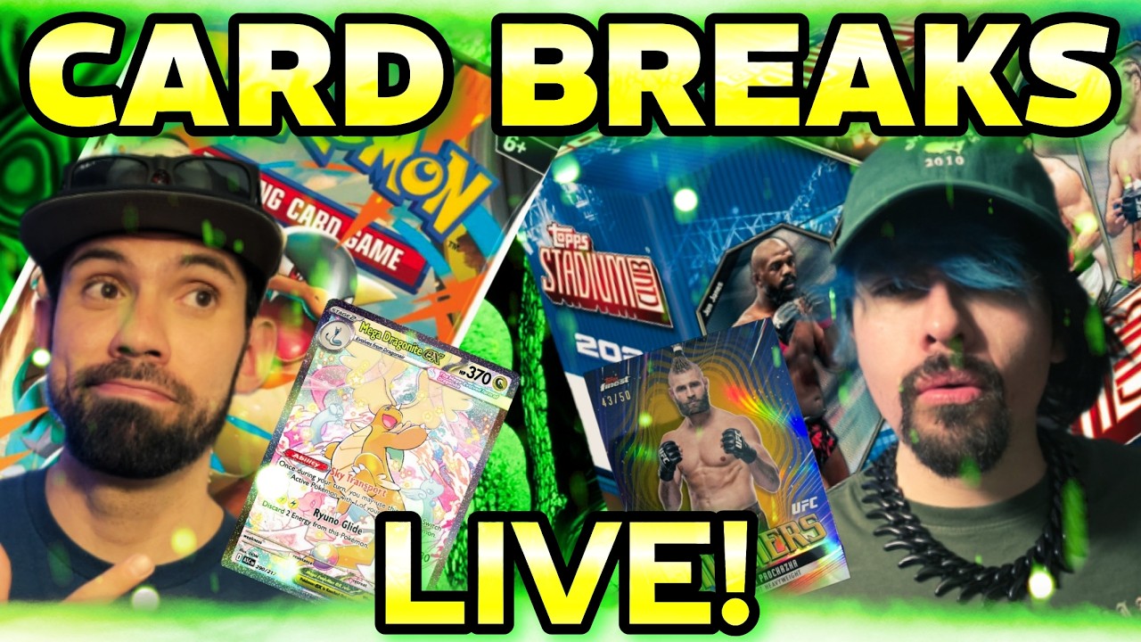 POKEMON & UFC TOPPS STADIUM CLUB LIVE CARD BREAKS! | CARD HUNTING, COLLECTIONS, RARE CARDS & MORE!