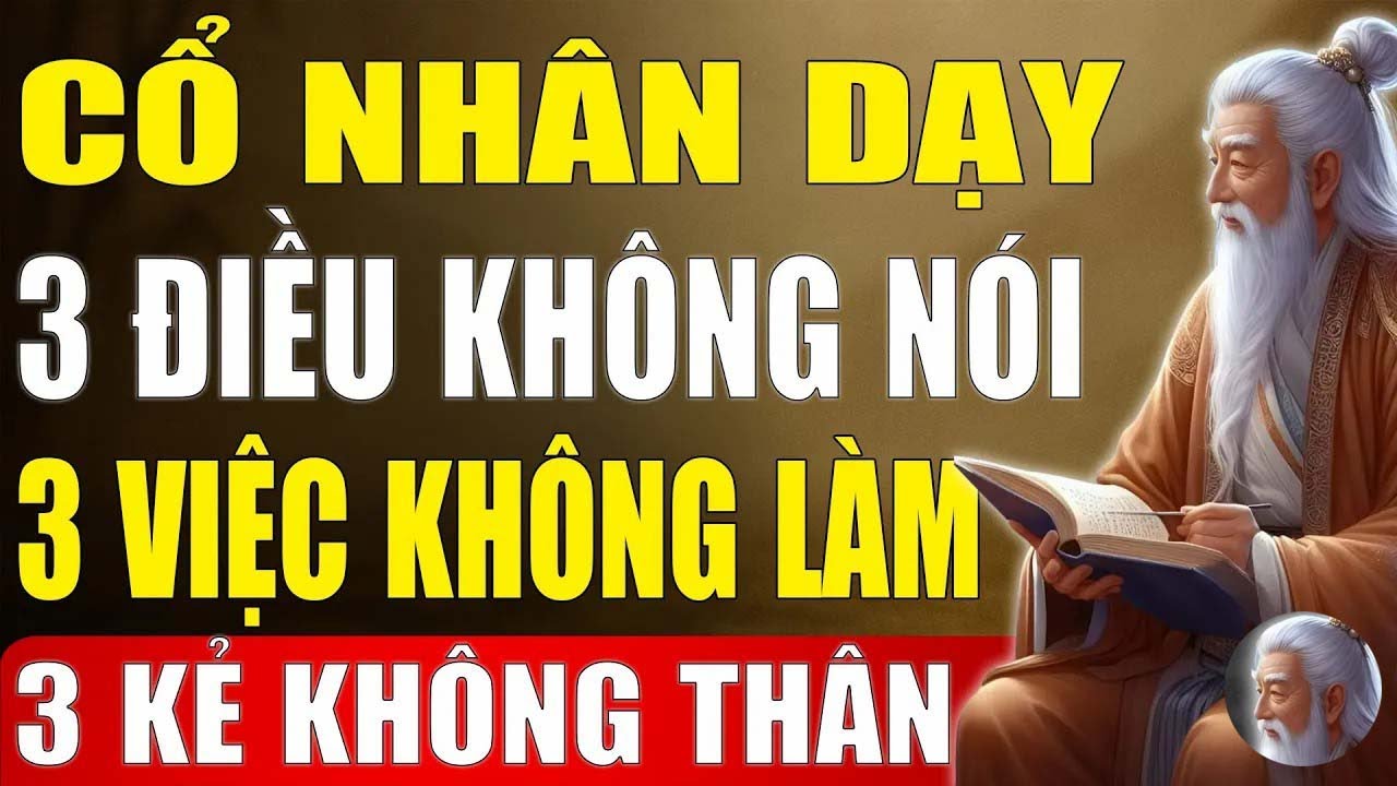 Cổ Nhân Dạy   Người Sống Khôn Nhất Định Biết 3 Điều Không Nói, 3 Việc Không Làm, 3 Kẻ Không ThâN
