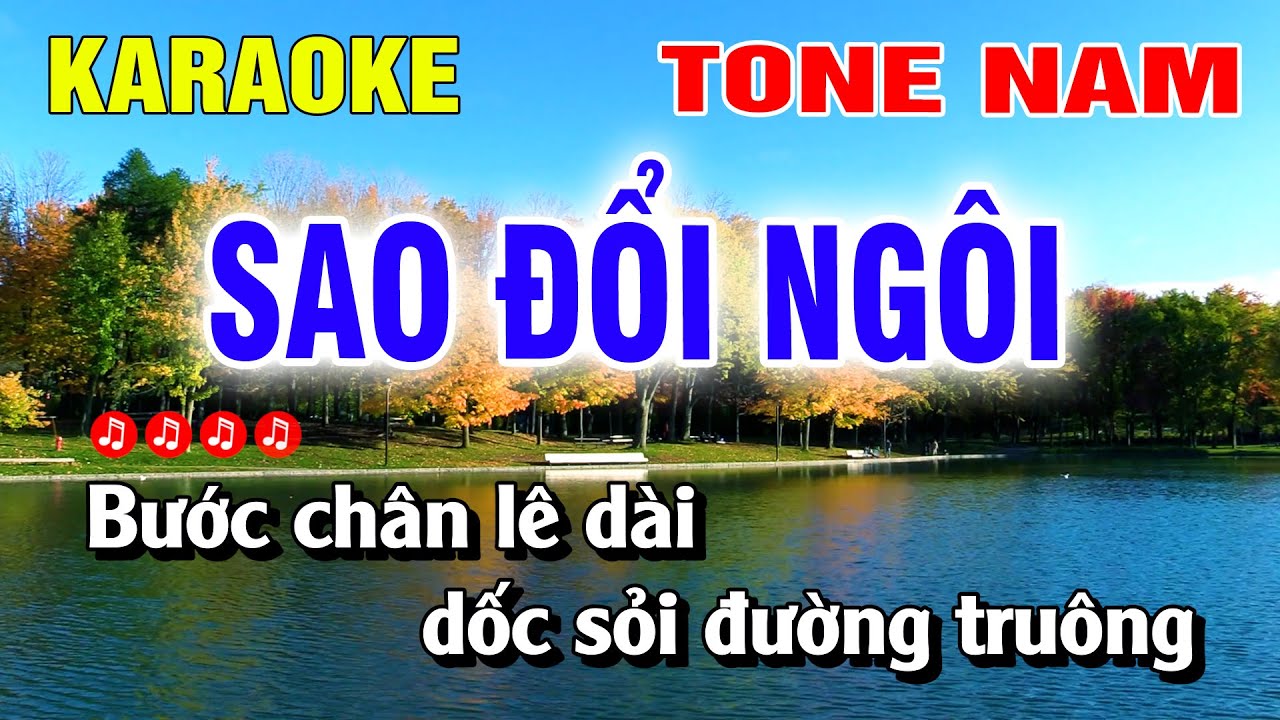 Karaoke Sao Đổi Ngôi Tone Nam Nhạc Sống Dễ Hát | Duy Chiến