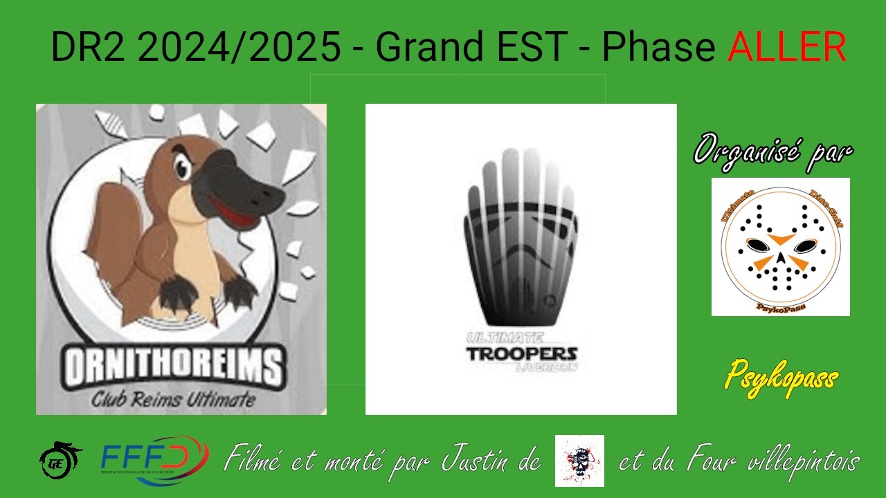 Rhinocéreims 3 vs Troopers 2 DR2 Grand Est 2024 - 2025 Aller Ultimate frisbee Indoor