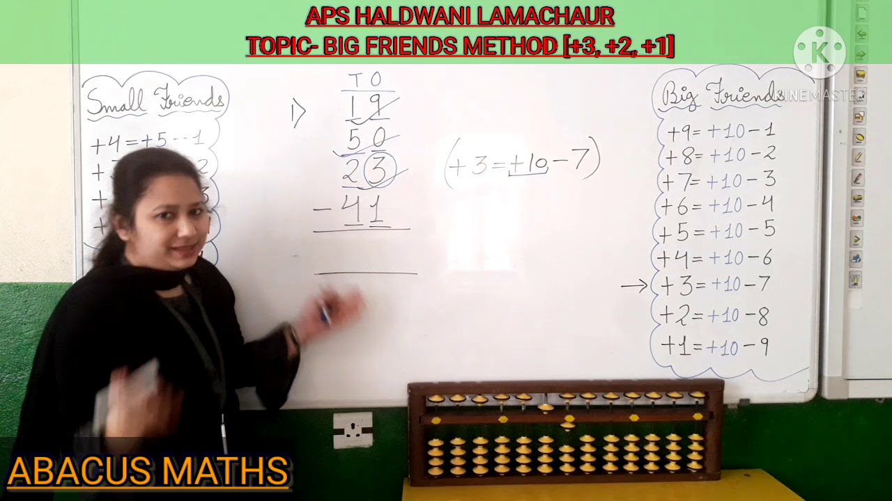 Class3rd&4th#Abacus Maths#Big Friend Method[+3,+2,+1]