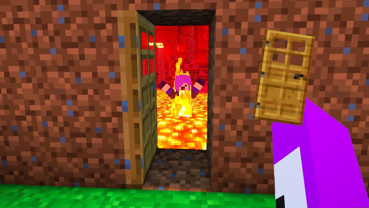 MINECRAFT MAS AS PORTAS TE TELEPORTAM ALEATORIAMENTE!!!