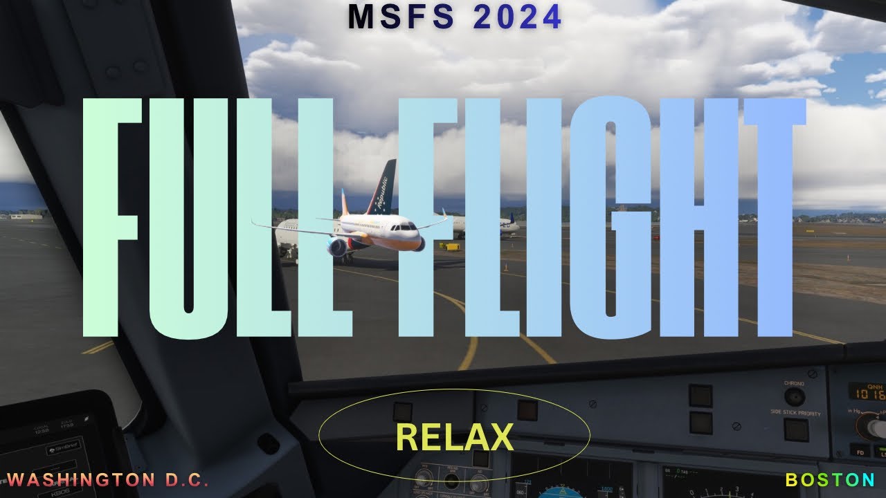 MSFS 2024 PS5 FULL FLIGHT. DULLES TO BOSTON