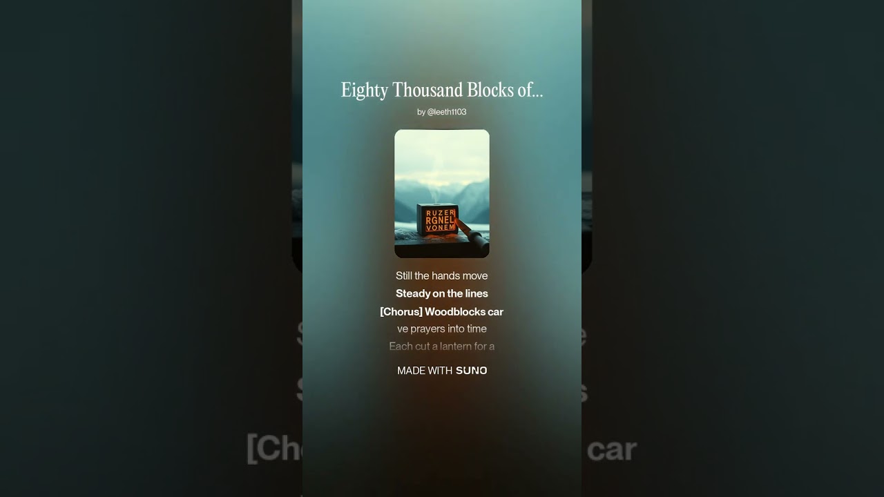 Eighty Thousand Blocks of Prayer