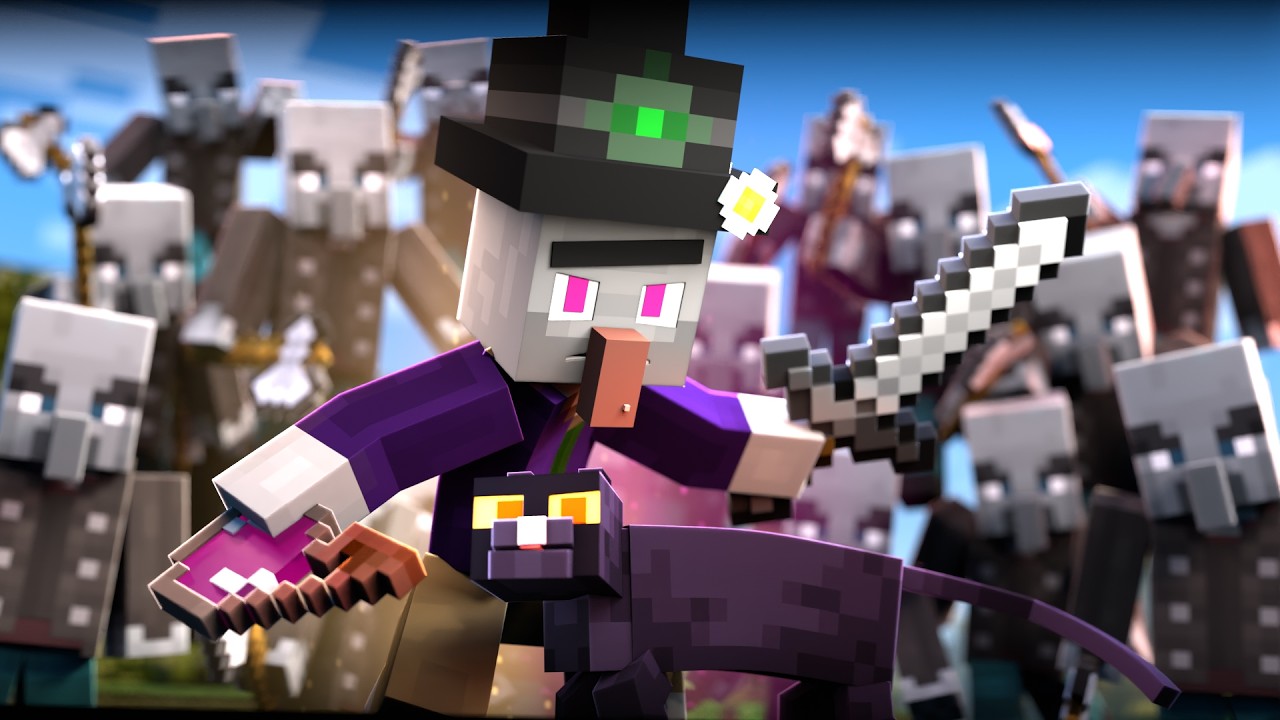 Vindicator Army Attacks The Witch's Base - Part 1 ( Minecraft Animation )