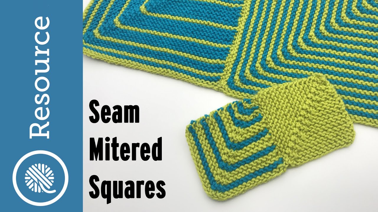 How to Seam Mitered Squares | Join Side Edge to Cast On