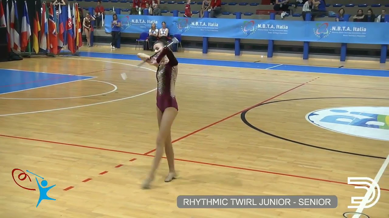 NBTA Europe Competition Twirling Lignano 2019 Rhythmic twirl Junior- Juul Oline Storlykben - Norway
