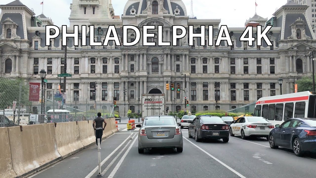 Philadelphia 4K - America's Founding Street - Driving Downtown USA