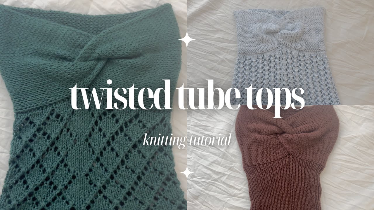 knit lacy bandeau tube top tutorial