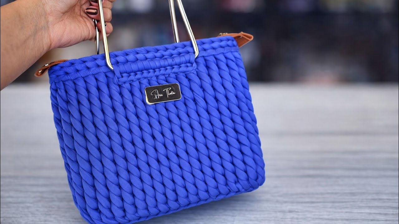  طريقة عمل شنطة كروشية سهلة جدا للمبتدأين  crochet bag