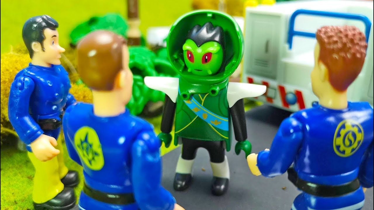 Feuerwehrmann Sam Spielzeug 👽 Ein UFO stürzt in Pontypandy ab und brennt 🛸 Kinderfilm für Kinder