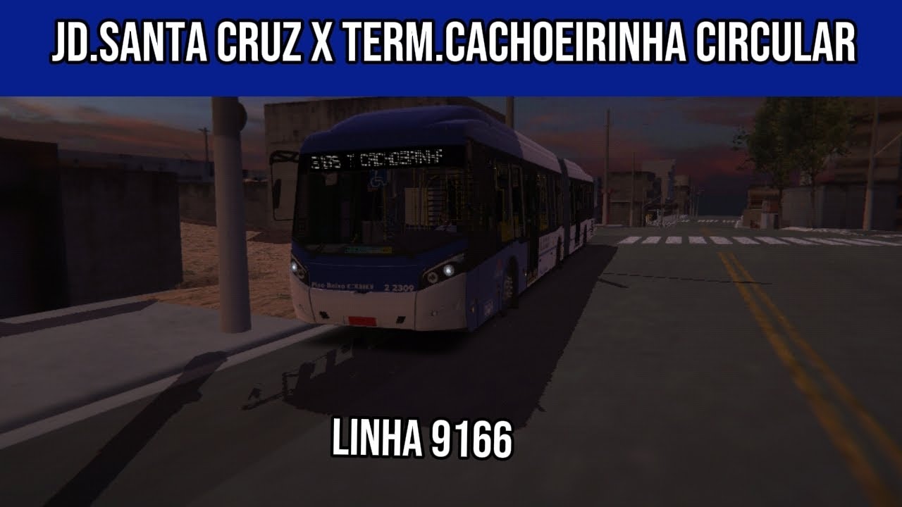 🔵PBSC | Caio Millennium BRT I Articulado | Linha 9166 JD.Santa Cruz X Term.Cachoeirinha | Mapa Ccs 🔵