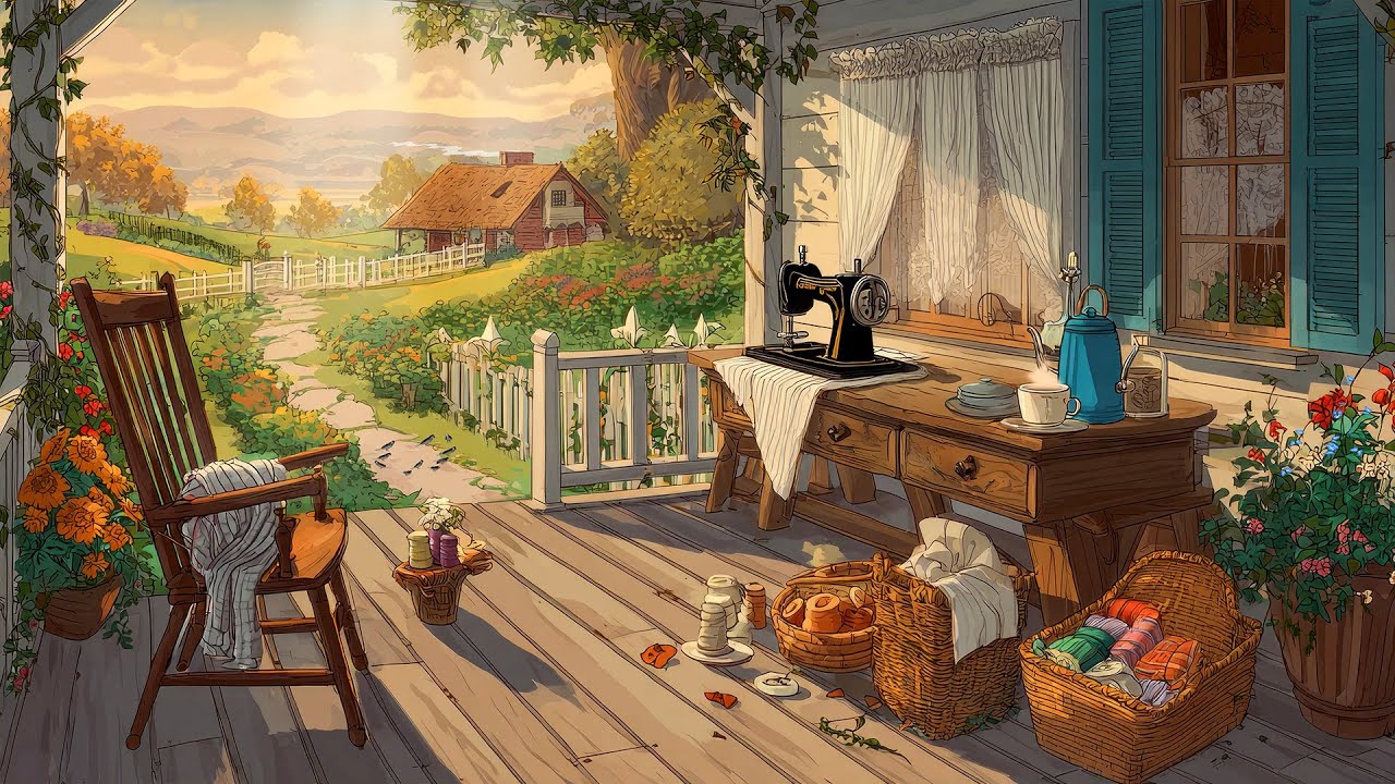 1940s warm sunny morning at grandma's house (vintage oldies playing in another room)