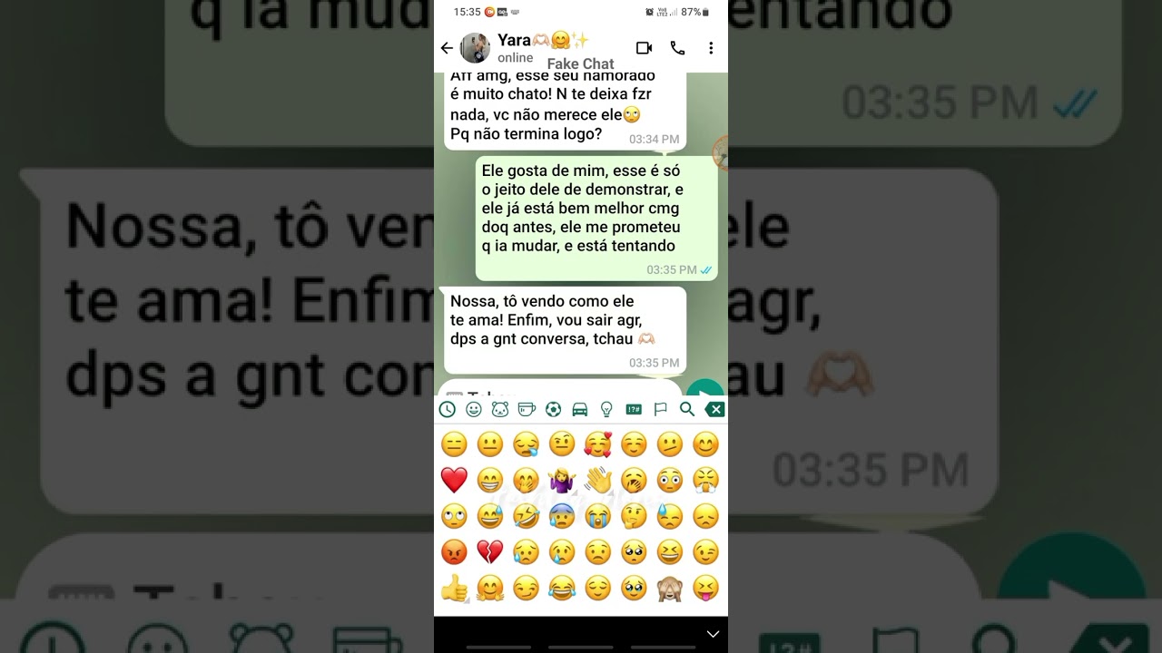 Fake chat (O namorado tóxico)😰 história completa 🫶🏻