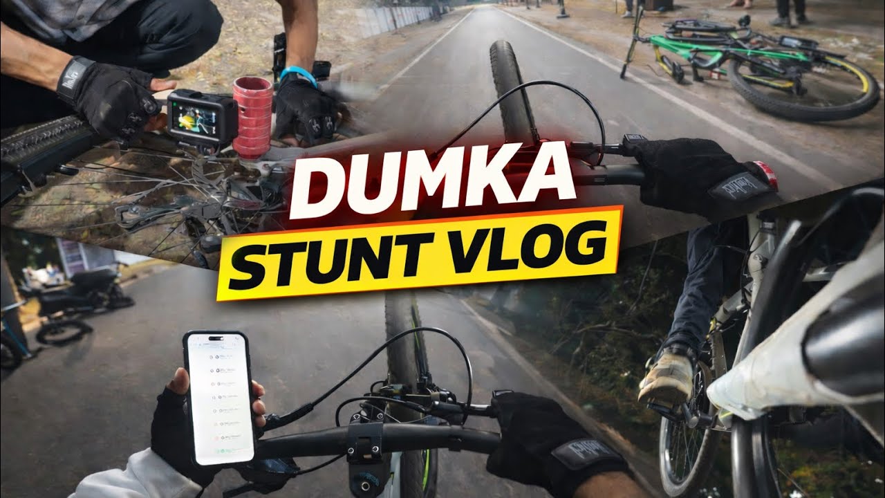 Cycle Stunts In Dumka 🔥Crashes & Wheelies | Bisu MTB
