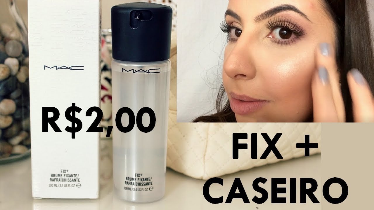 🌈 Testei Fix + Plus Caseiro | Eliminar Efeito Reboco da Maquiagem Gastando Apenas R$2,50
