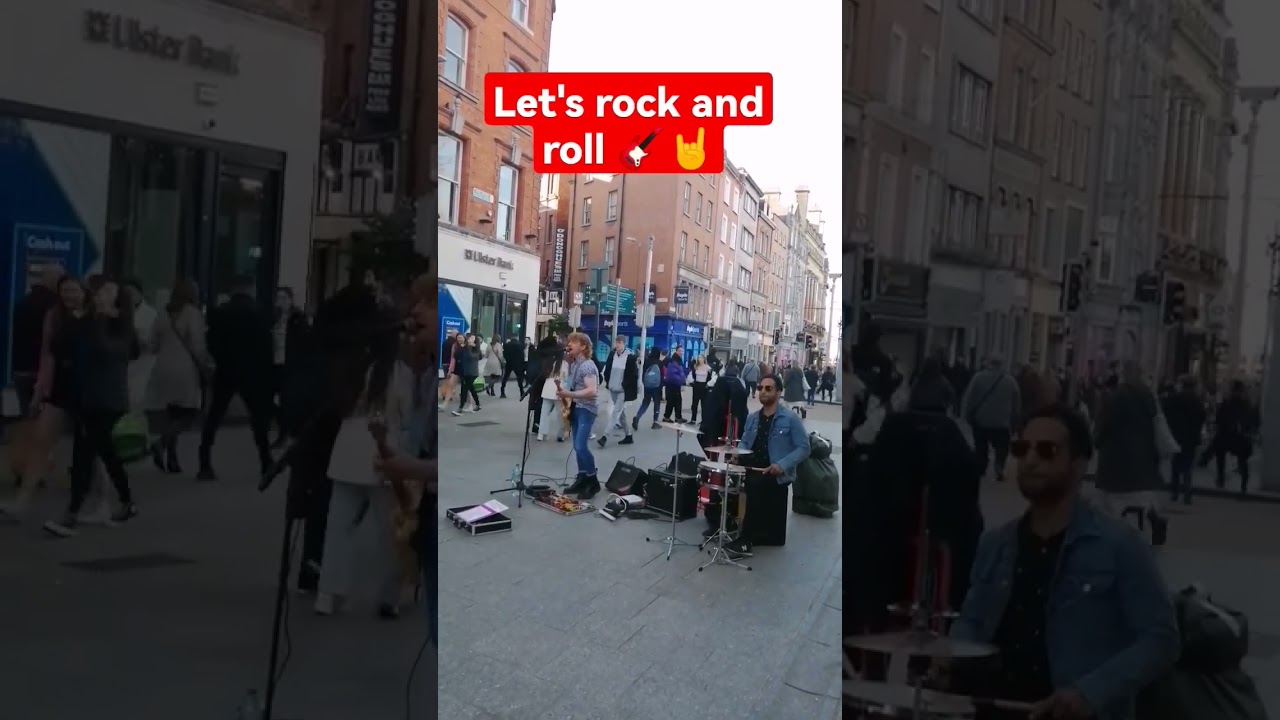 Happy Monday Everyone!! #dublin #ireland #graftonstreet #busker #music #rocker #rockandroll