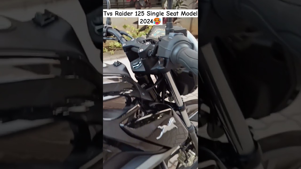 Tvs Raider 125Cc New Single Seat Model Black Colour New Look 🔥| Raider 125 2024 Model
