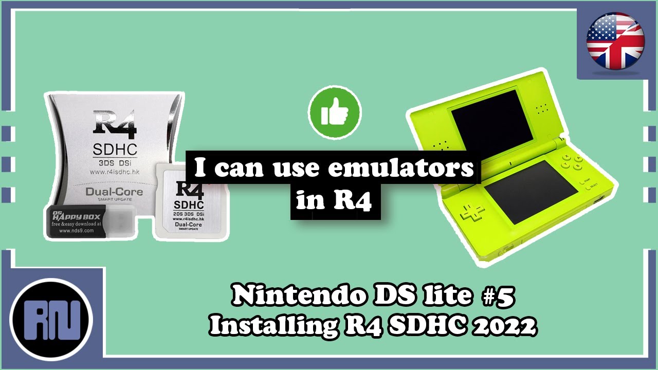 Nintendo DS Lite #5 - Installing R4 SDHC 2022 (R4iNP with pre-installed emulator)