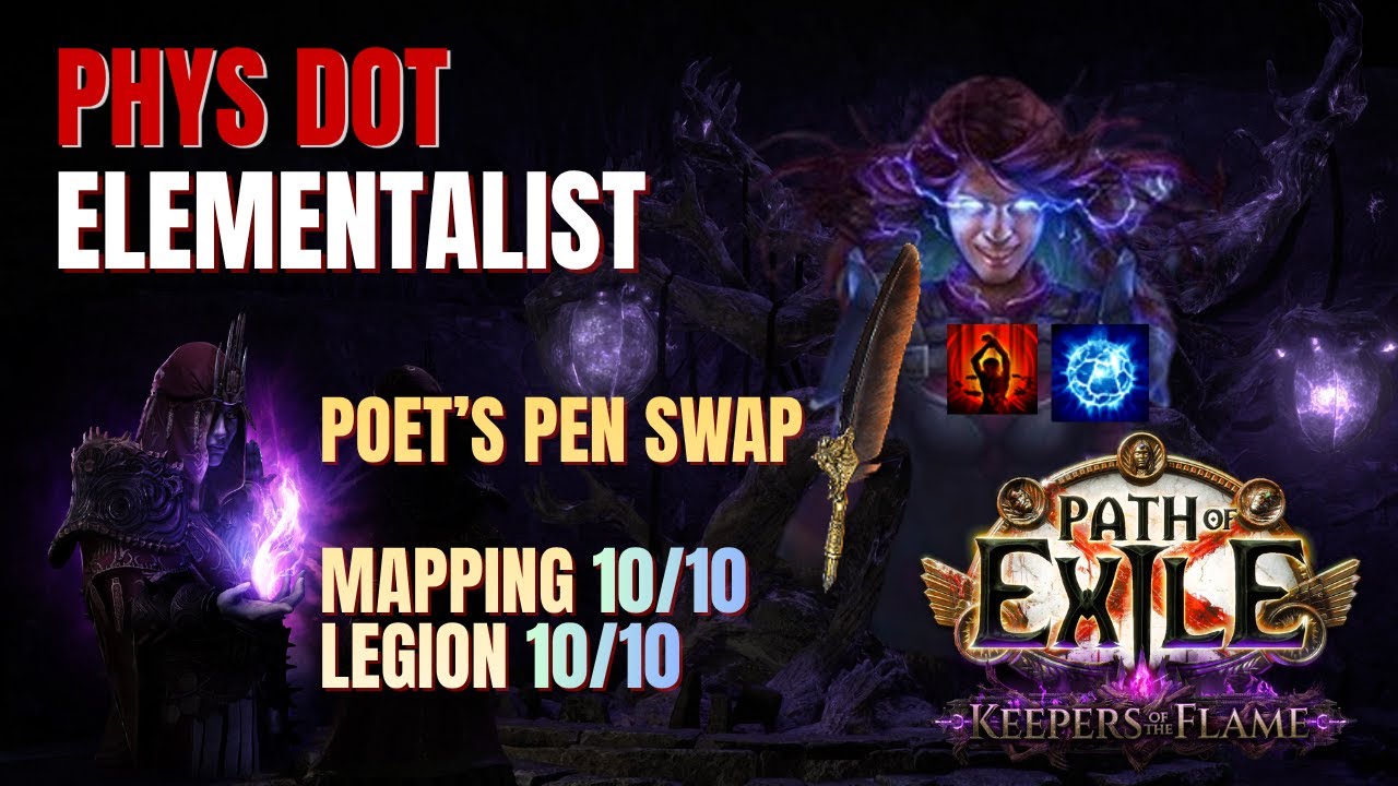 Phys Dot Elementalist | Версия Poet's Pen | POE 3.27 Keepers