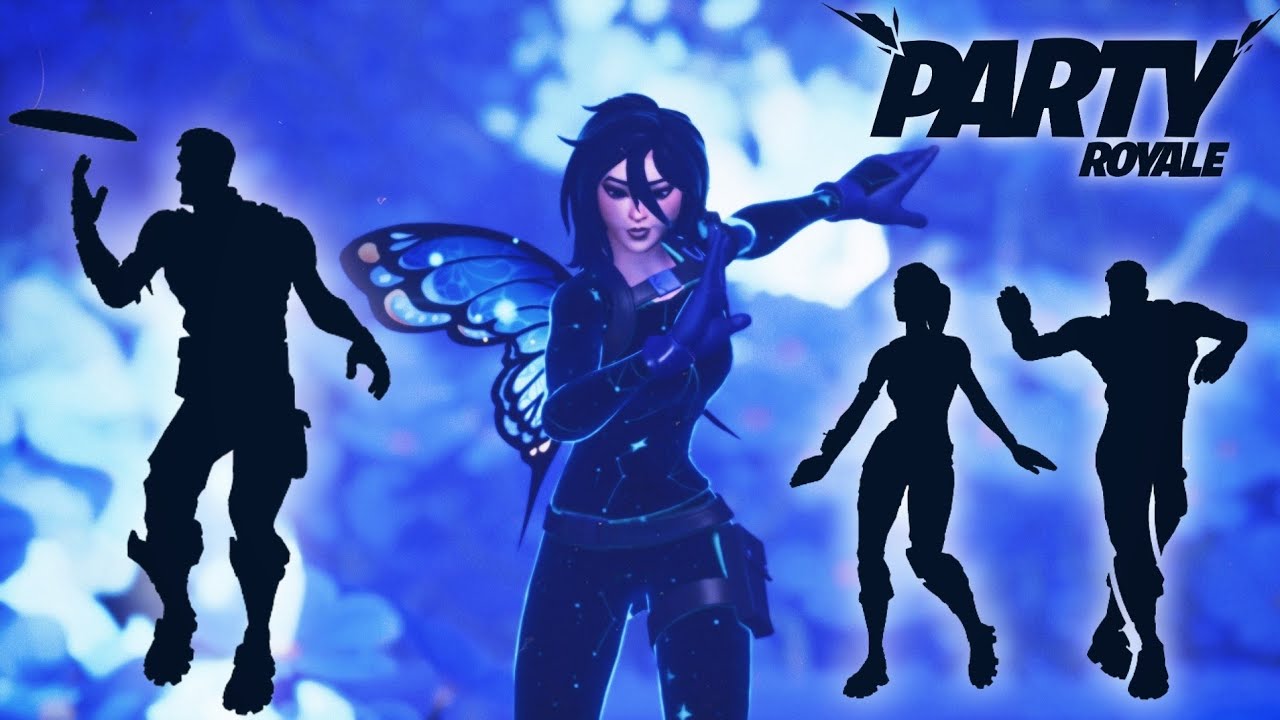 Astra Flexing Rare Emotes in Party Royale (and Emote Battles)