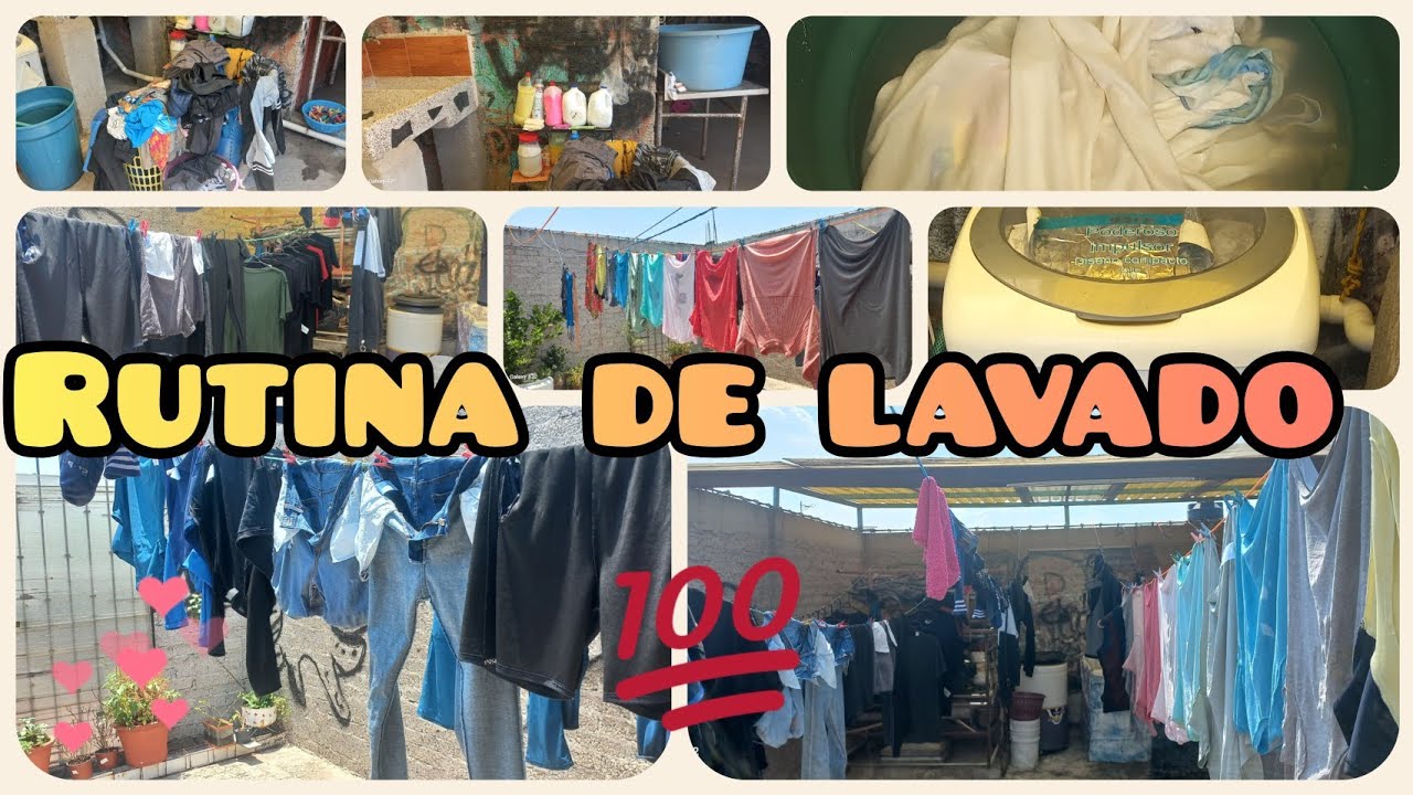 RUTINA DE LAVADO 👚🧦👙/LAVANDO NOCHE Y DIA 😫/ LAVANDO CON JABON SUELTO 🧼/ LAVANDO ROPA DE 4 👨‍👩‍👦‍👦 ❤️