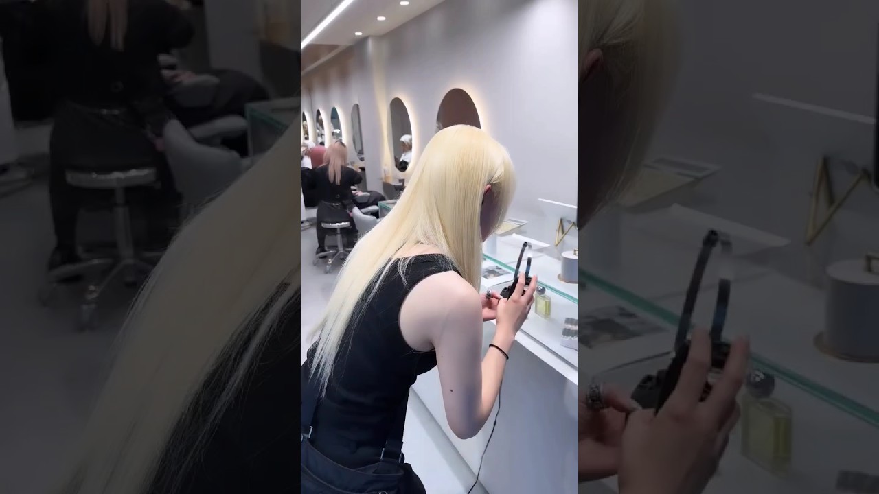 new beautiful artificial hair/ silver white artificial hair #hairstyle #hairtrend #shortvideo #fy