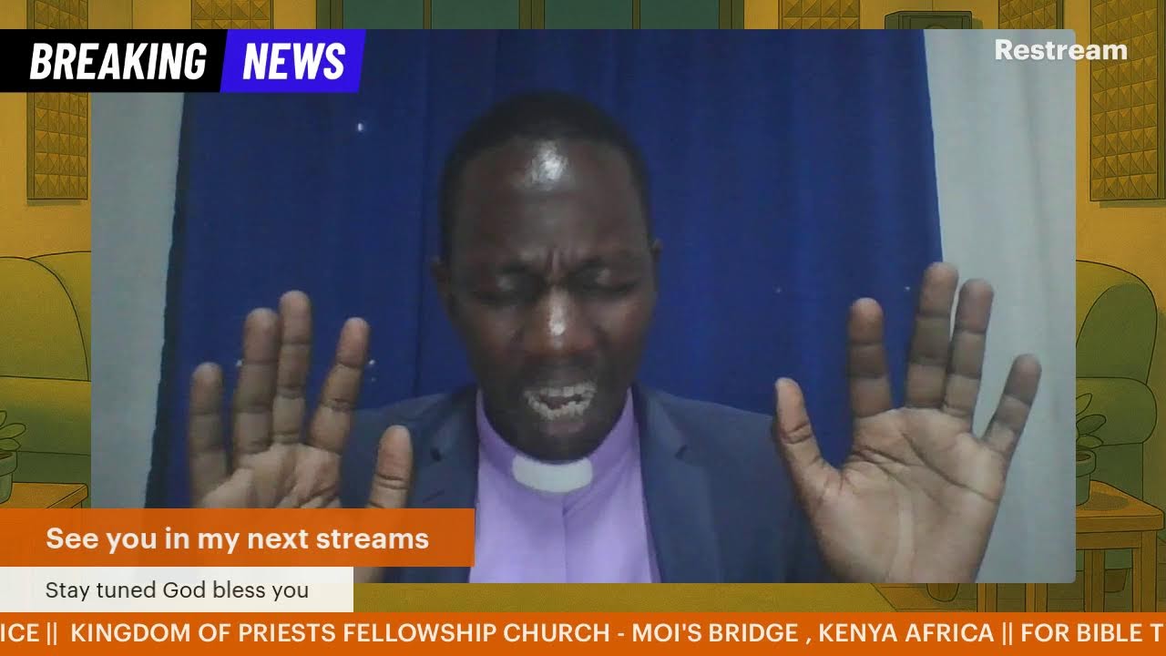 WELCOME TO OUR EVENING BIBLE TEACHINGS, PROPHETIC PRAYER BY: APOSTLE DR. JOSEPH KAMAU. 