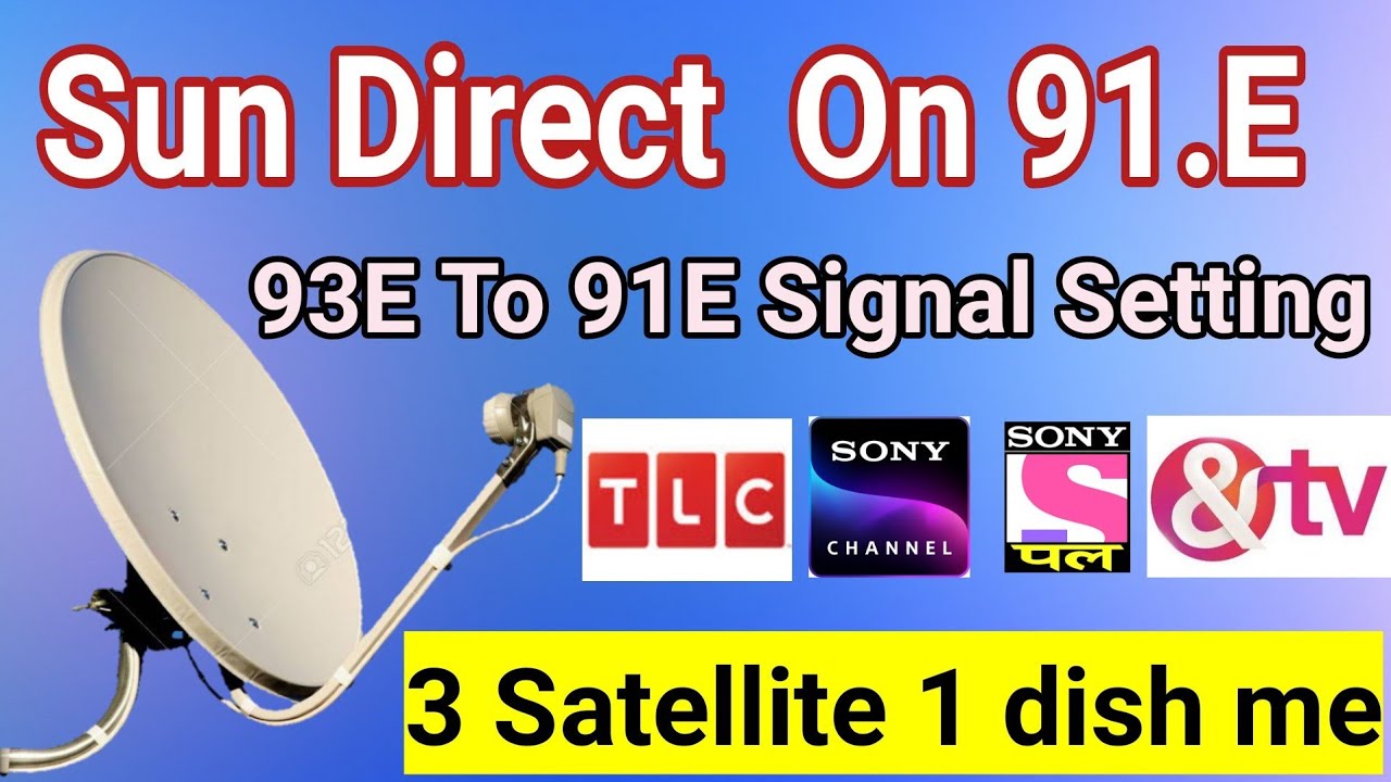 Sun Direct 91.E On 2 Feet Dish Setting | 93E To 91E Dish Setting | mbfreedish